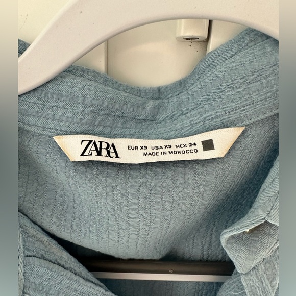 ZARA Long Sleeve Shirtdress with removable belt - Picture 3 of 4